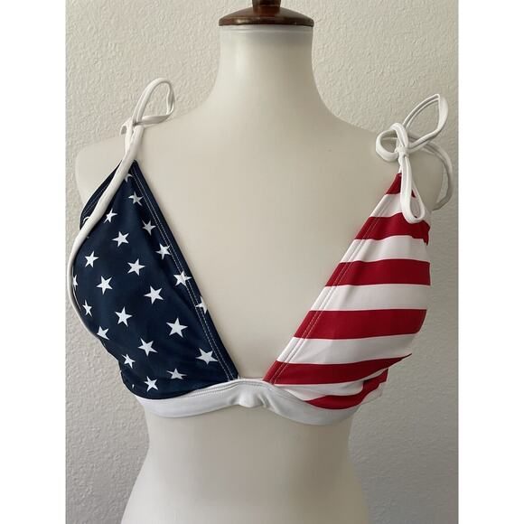 Old Navy Swimwear Bikini Top Triangle Patriotic - Picture 1 of 7